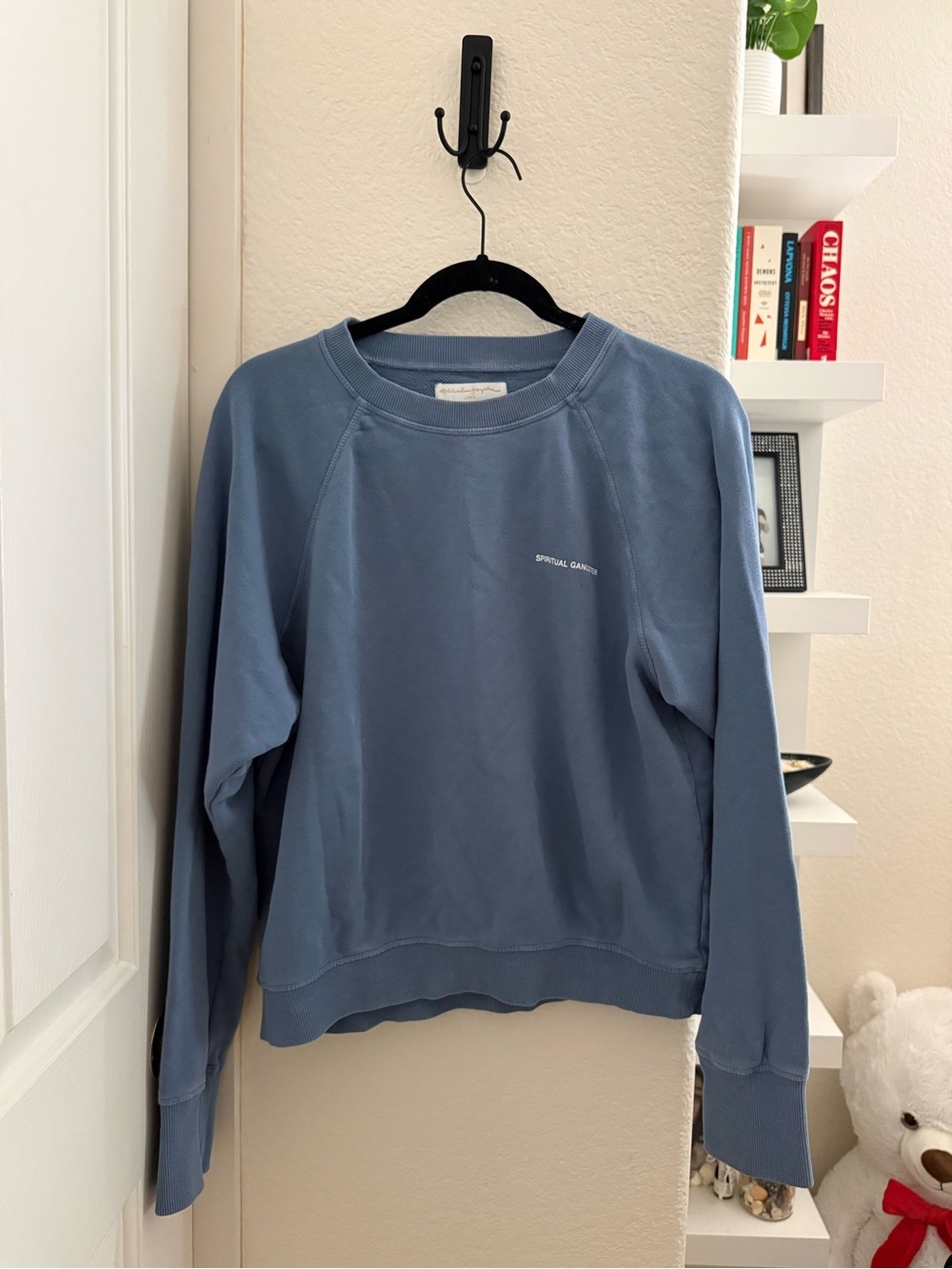 Spiritual Gangster Powder Blue Pullover Sweatshirt -L and Sweats -M.  2 piece’s
